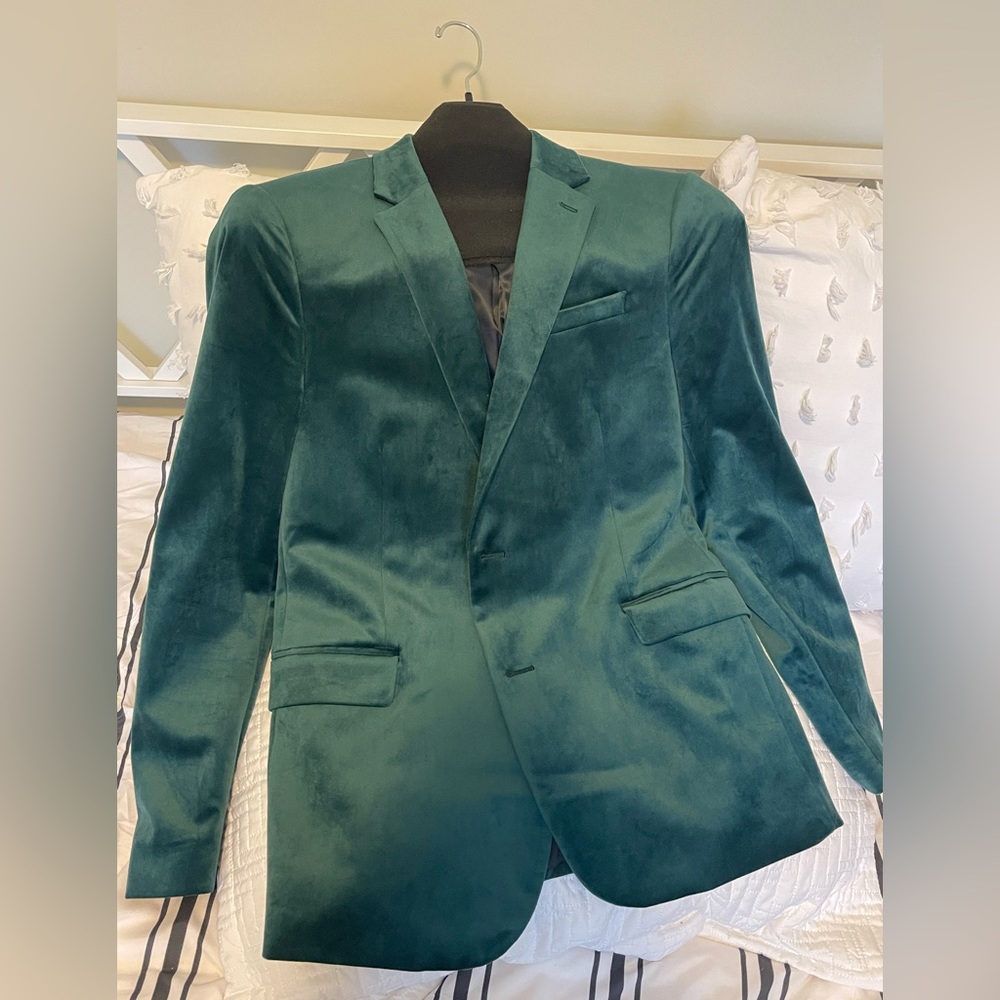 Men’s green Velvet blazer 44L Slim fit